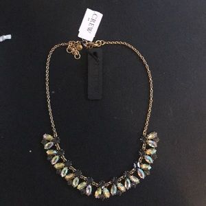 J. Crew necklace (gold with colored gemstones)